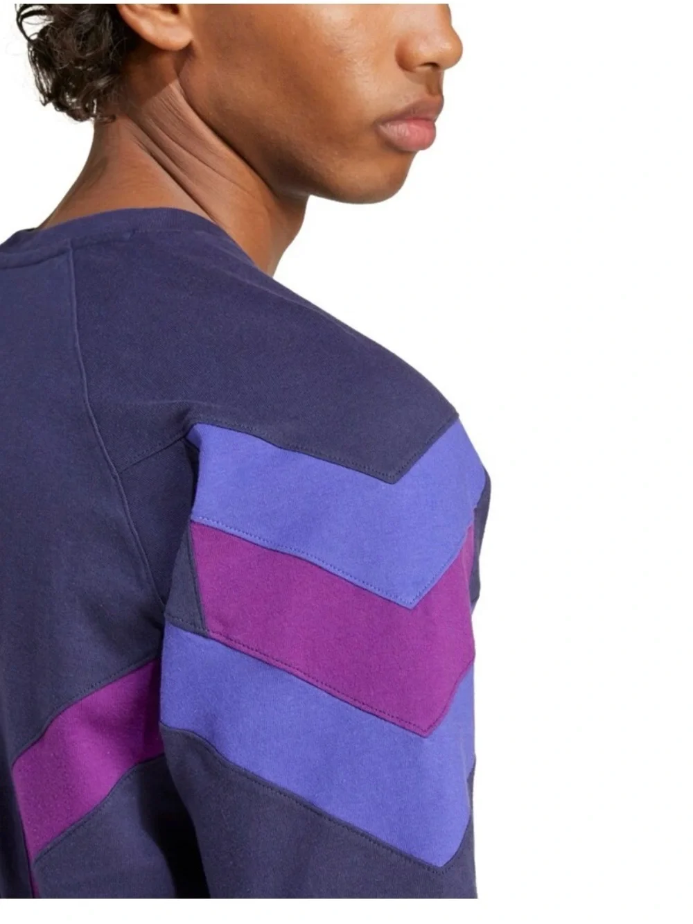 Adidas Originals LA Galaxy Purple Colorblock Graphic Tee Shirt - M 100% cotto